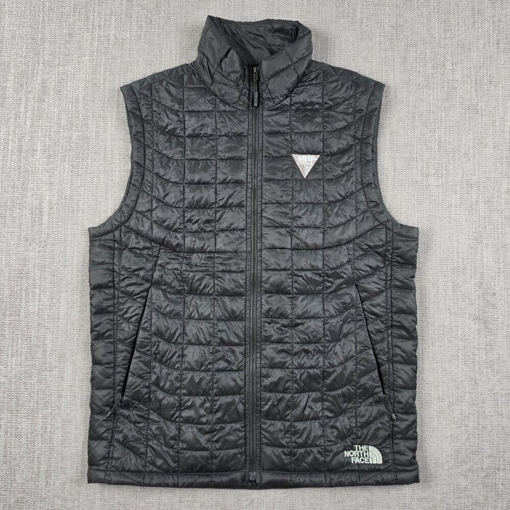 The North Face ThermoBall Eco Vest Mens S Black Puffer Quilted Full Zip Gorpcore